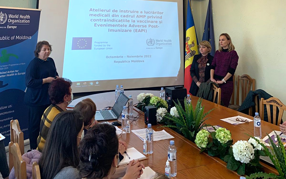 atelierul de informare a lucrătorilor medicali privind contraindicațiile la vaccinare și Evenimentele Adverse post Imunizare.
