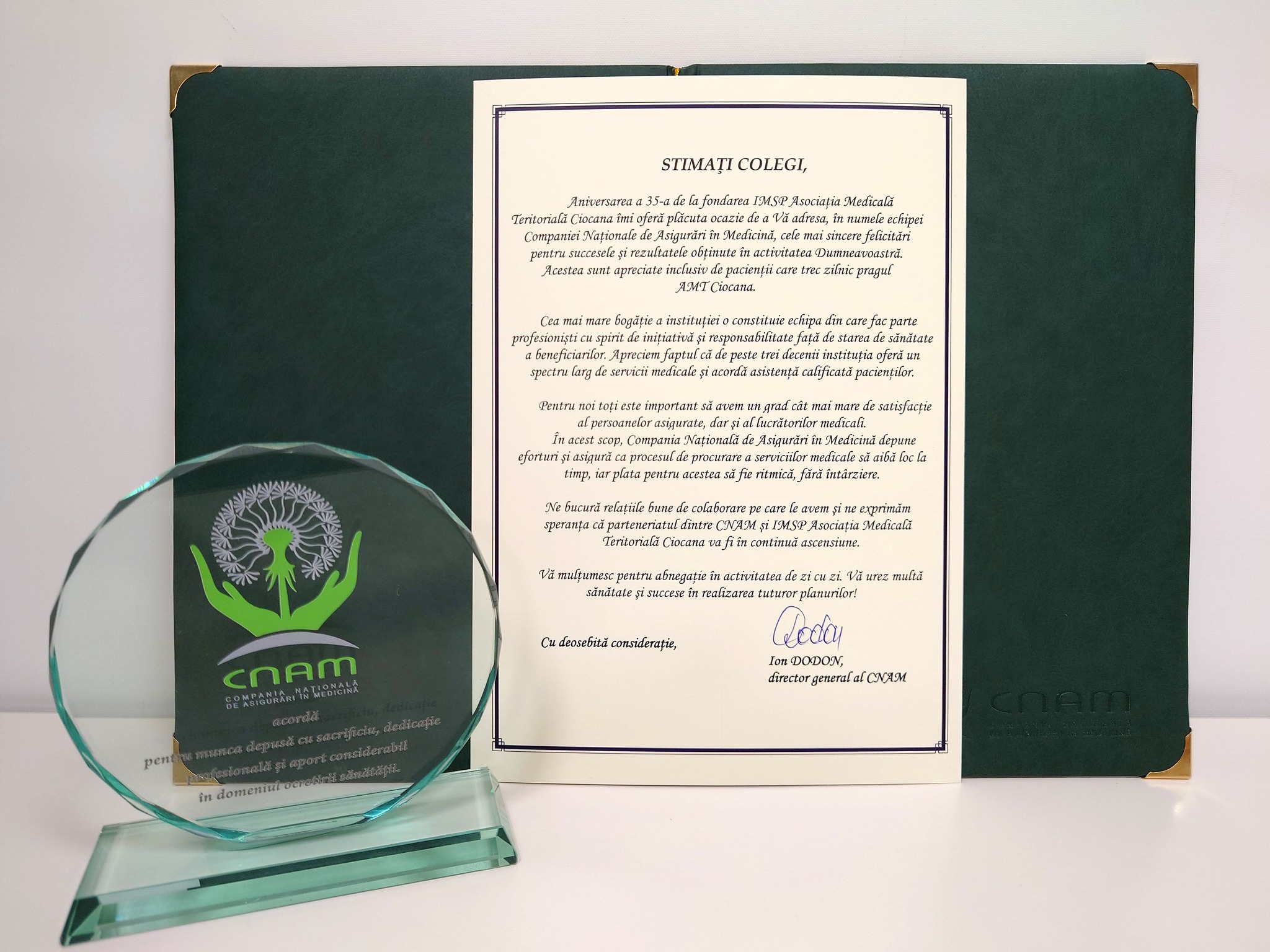 35 ani de la fondarea instituției, în context cu sărbătoarea profesională - Ziua Lucrătorului Medical și a Farmacistului, Instituția Medico-Sanitară Publică Asociația Medicală Teritorială Ciocana a organizat un eveniment festiv