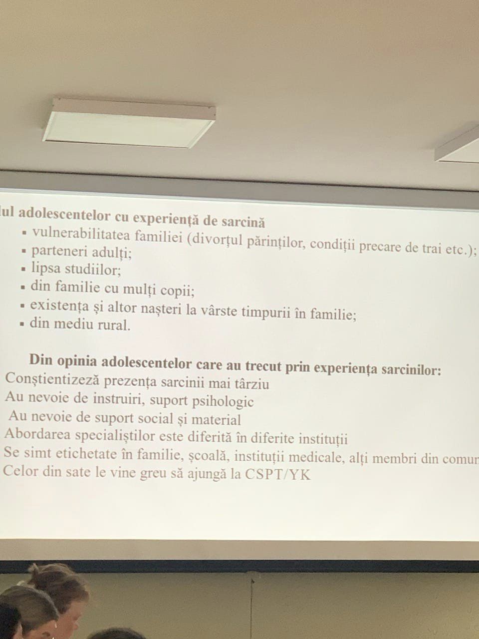 Atelier instructiv Conduita integrată a sarcinii, nașterii și perioadei post-partum la adolescente